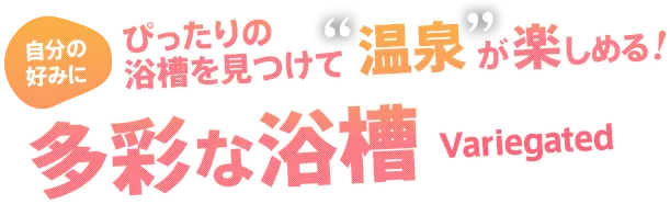 自分の好みにぴったりの浴槽を見つけて温泉が楽しめる多彩な浴槽