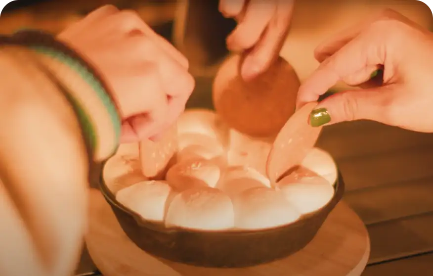 ふわふわスモア作り