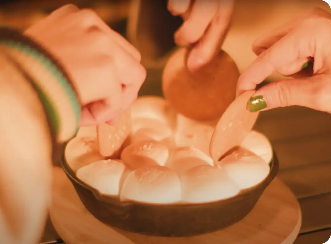 ふわふわスモア作り