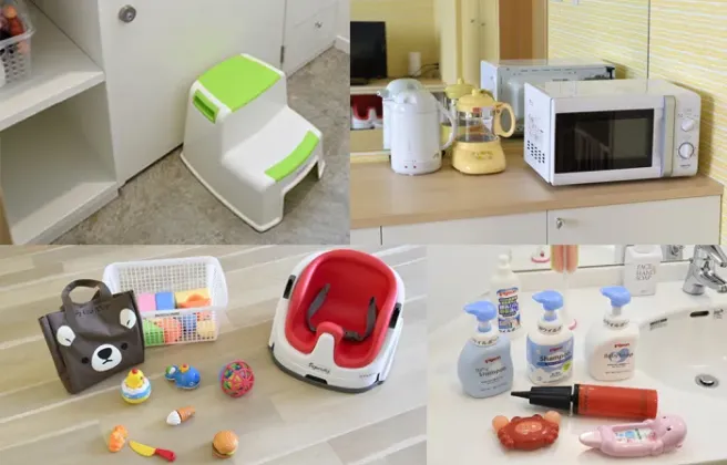 赤ちゃんがグッズ多数