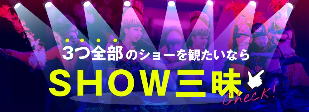 3つ全部のショーを観たいならSHOW三昧