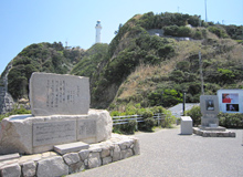 塩屋埼灯台・美空ひばり歌碑
