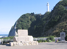 塩屋埼灯台・美空ひばり歌碑