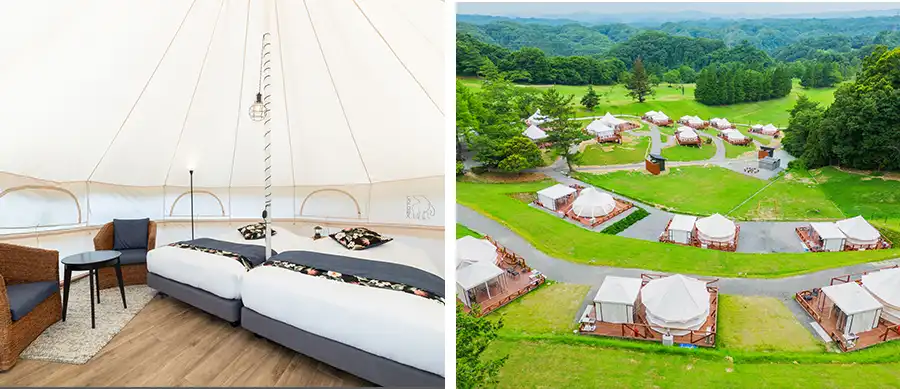 ゴルフ場併設のグランピング施設「マウナヴィレッジ」