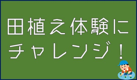 田植え体験にチャレンジ