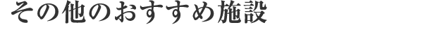 その他のおすすめ施設