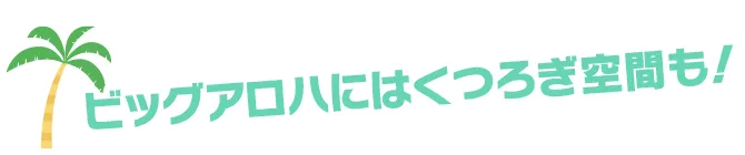 ビッグアロハにはくつろぎ空間も！